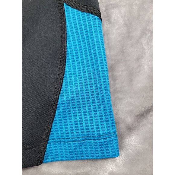 NEW Under Armour Fly Capri Compression Leggings Large black/aqua Blue heat‎ gear - Picture 5 of 11